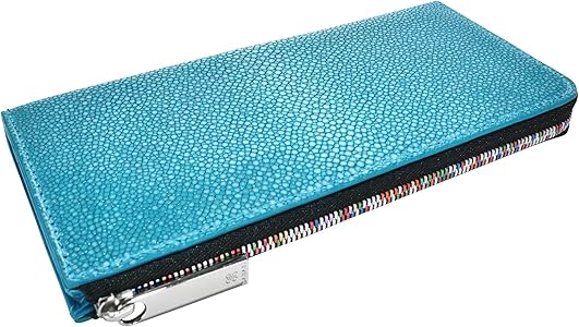 BAHARI バハリ　財布　長財布　ガルーシャ　ブルー Amazon | [BAHARI] バハリ ガルーシャ スティングレイ エイ革 ロング